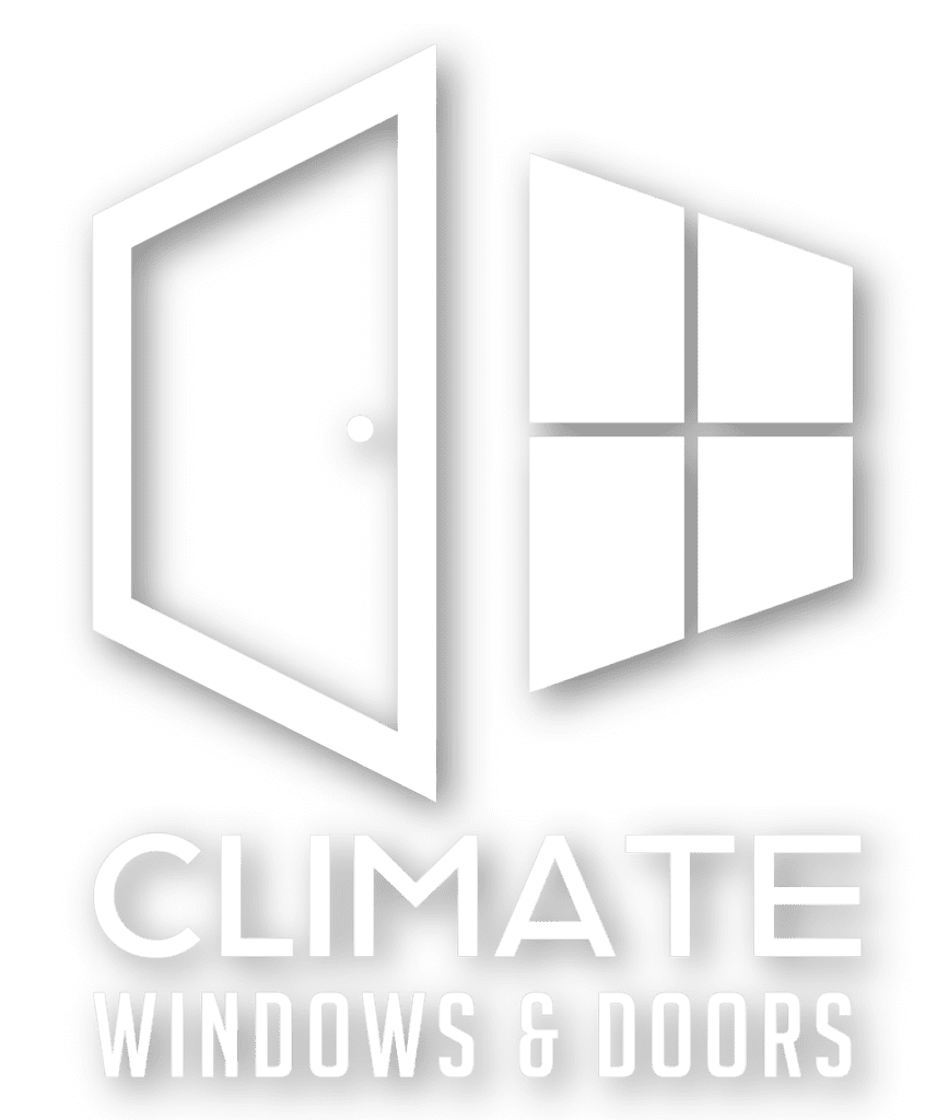 Climate Windows and Doors Logo in White_v2-01